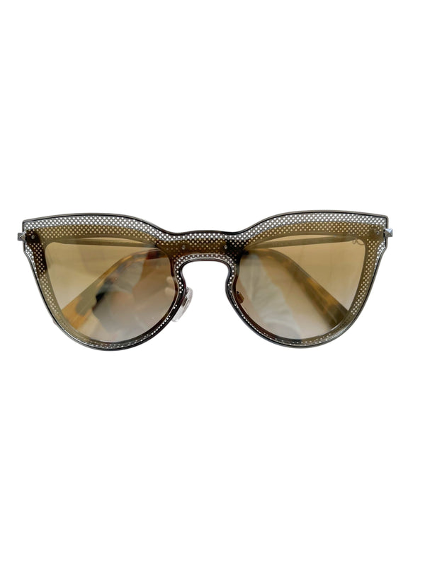 Valentino Gold Lens Gunmetal Sunglasses
