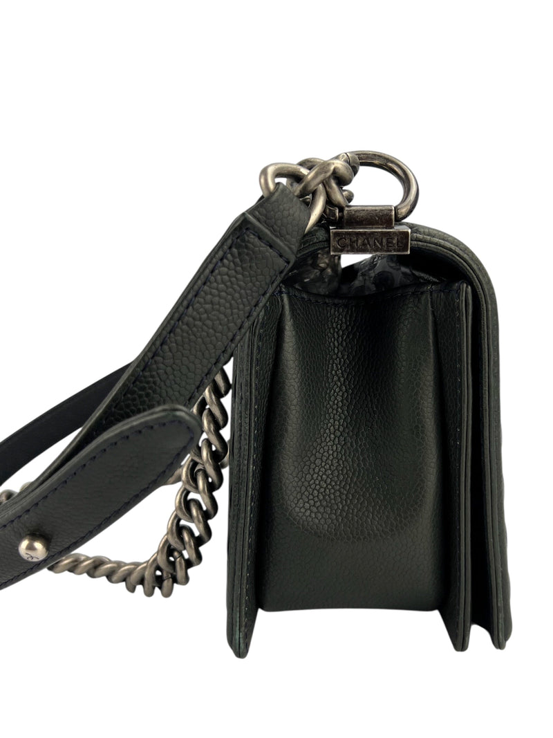 Chanel Black Caviar Paris Dallas Boy Bag Medium