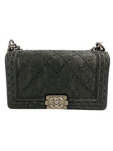 Chanel Black Caviar Paris Dallas Boy Bag Medium