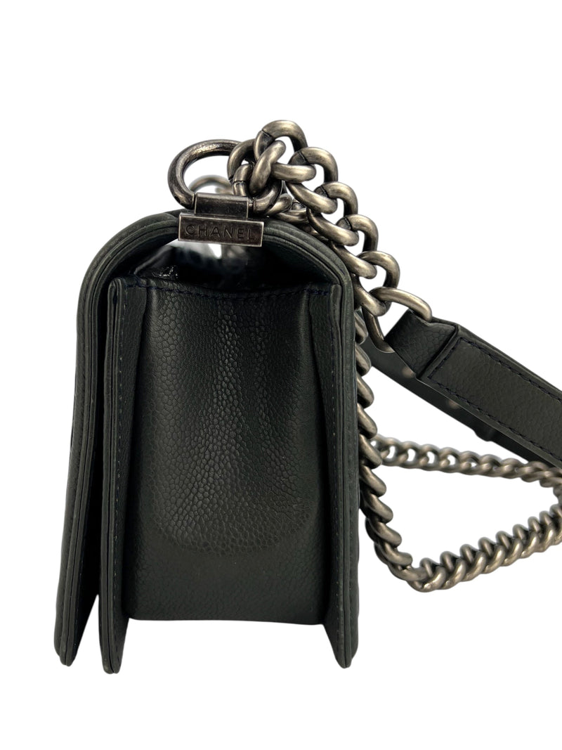 Chanel Black Caviar Paris Dallas Boy Bag Medium