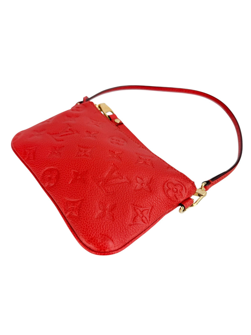 Louis Vuitton Red Empreinte Leather Zip Pouch