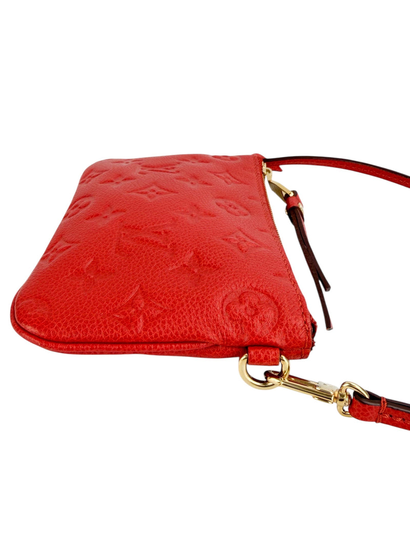 Louis Vuitton Red Empreinte Leather Zip Pouch
