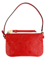 Louis Vuitton Red Empreinte Leather Zip Pouch