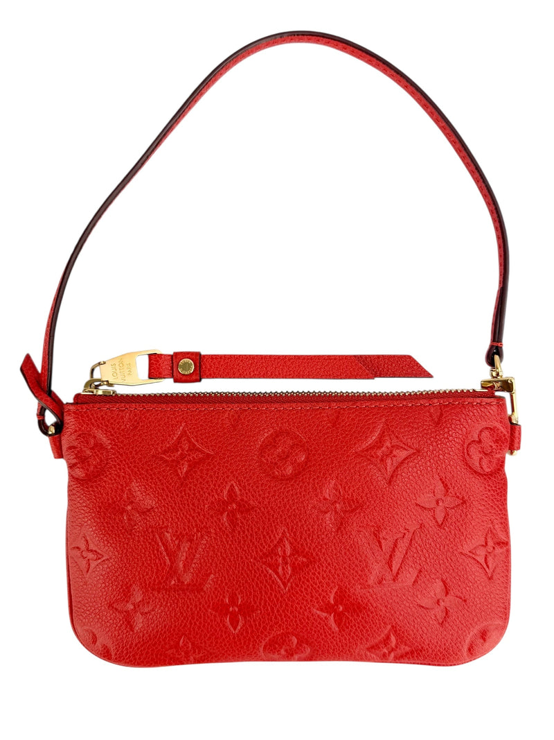 Louis Vuitton Red Empreinte Leather Zip Pouch