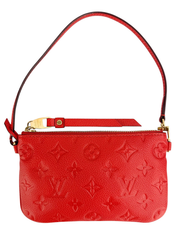Louis Vuitton Red Empreinte Leather Zip Pouch