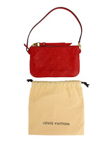 Louis Vuitton Red Empreinte Leather Zip Pouch