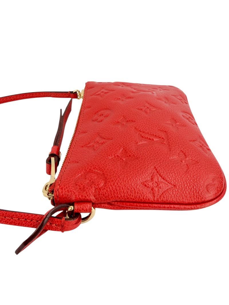 Louis Vuitton Red Empreinte Leather Zip Pouch