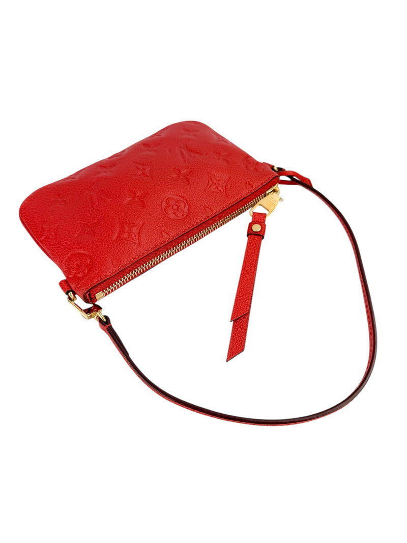 Louis Vuitton Red Empreinte Leather Zip Pouch
