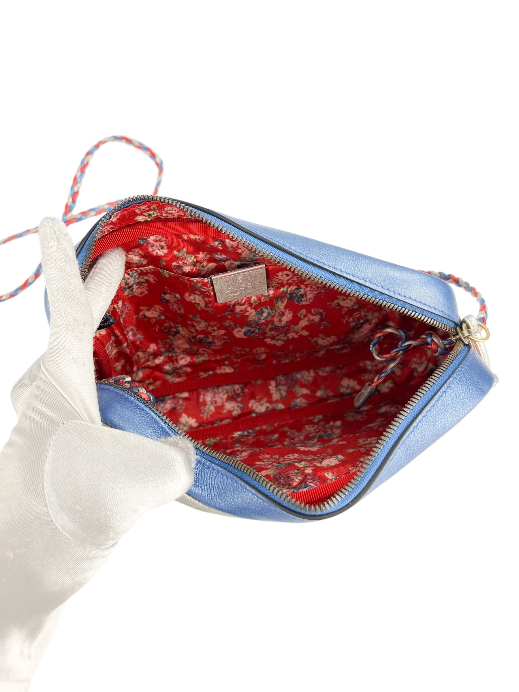 Gucci Red, Silver and Blue Camera Bag