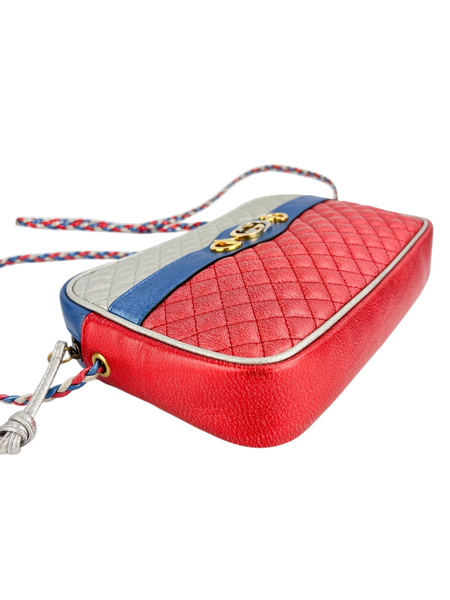 Gucci Red, Silver and Blue Camera Bag