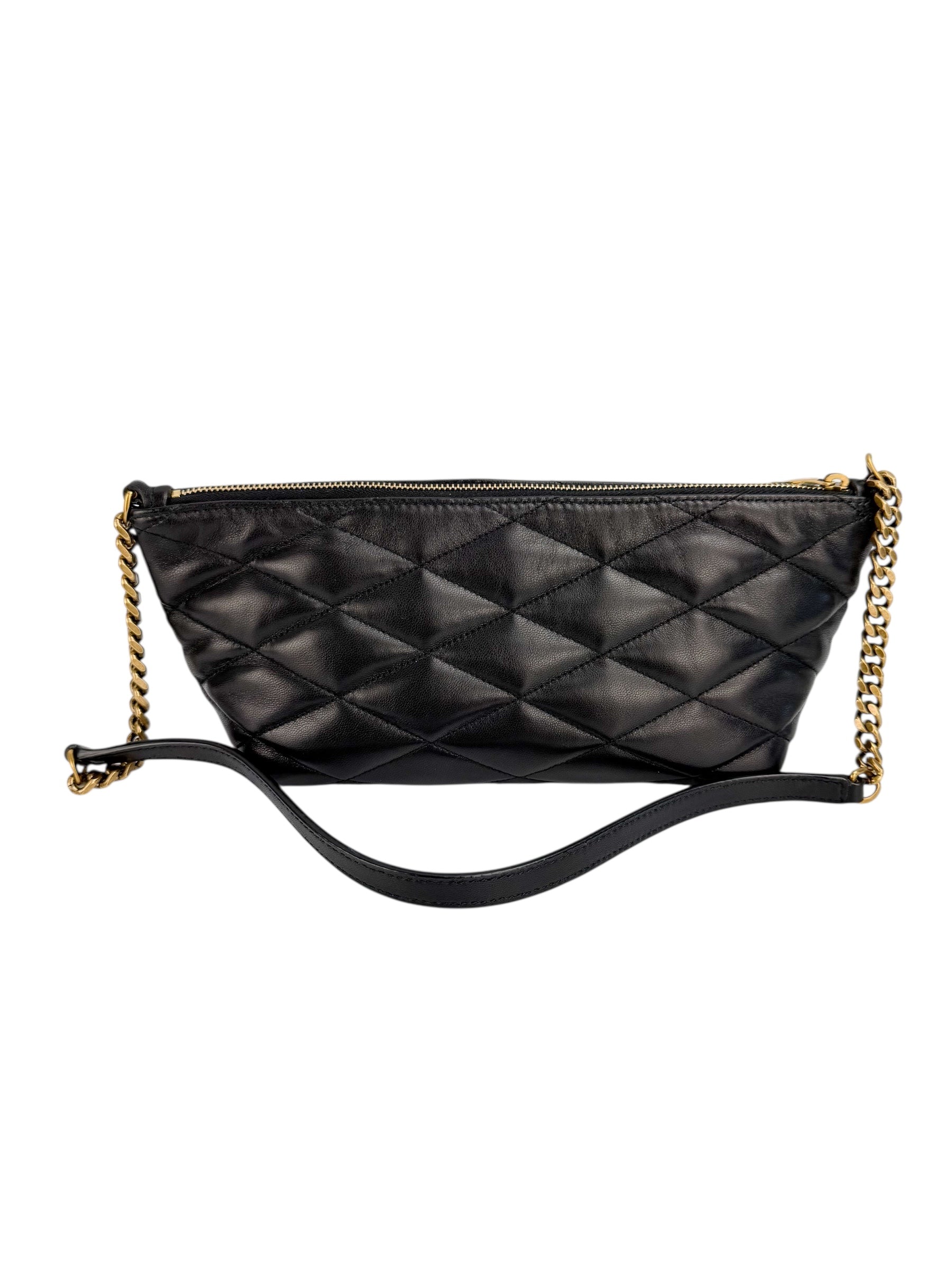 Saint Laurent Black Sade Shoulder Bag