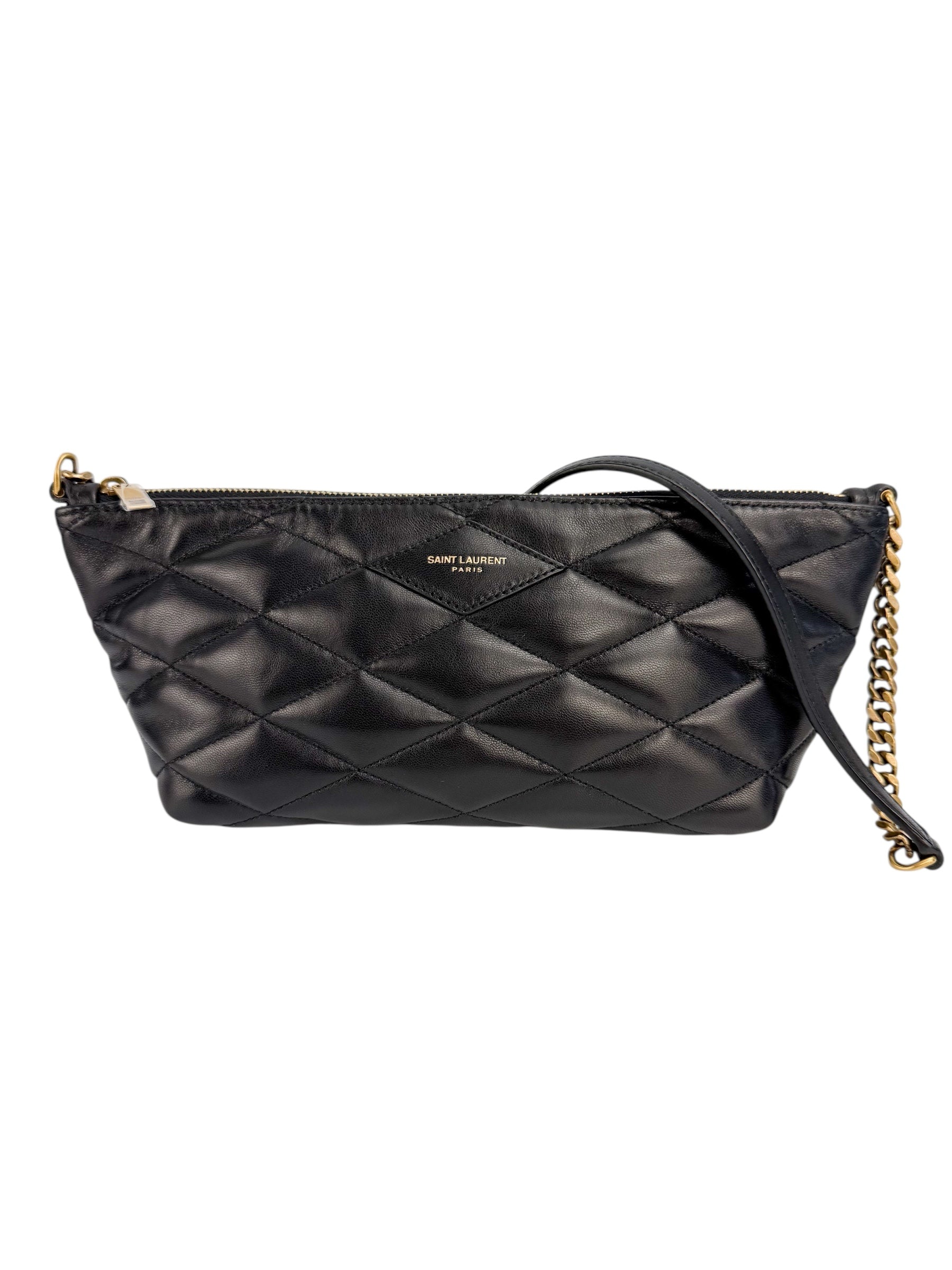 Saint Laurent Black Sade Shoulder Bag