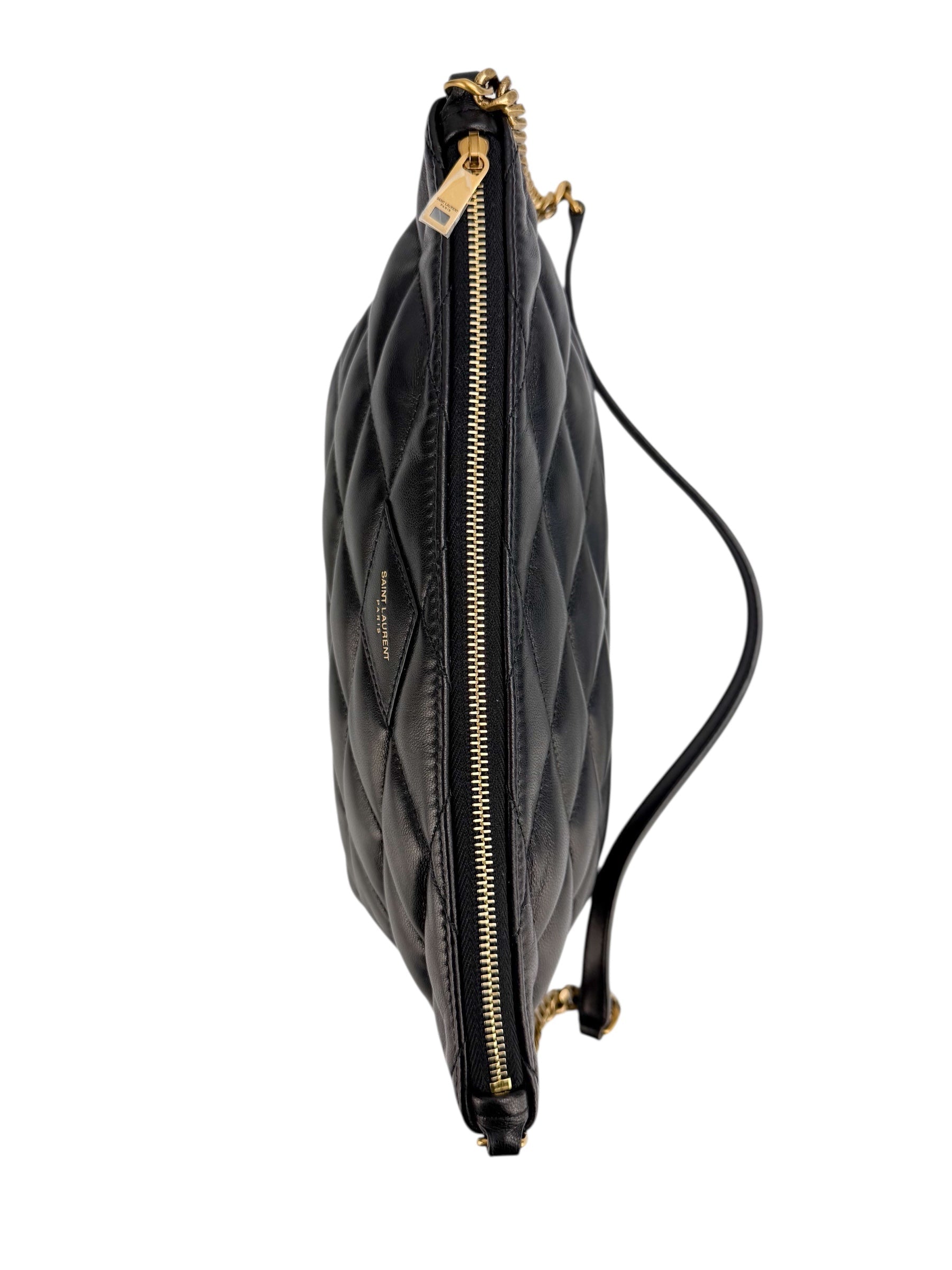 Saint Laurent Black Sade Shoulder Bag