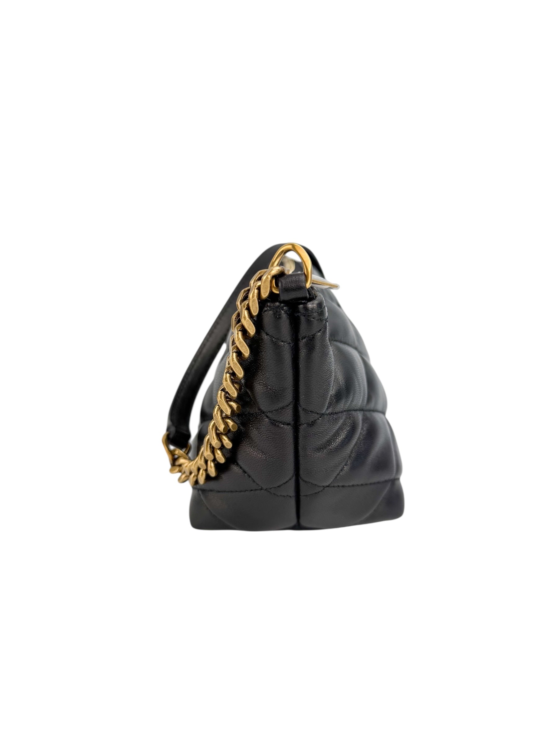 Saint Laurent Black Sade Shoulder Bag