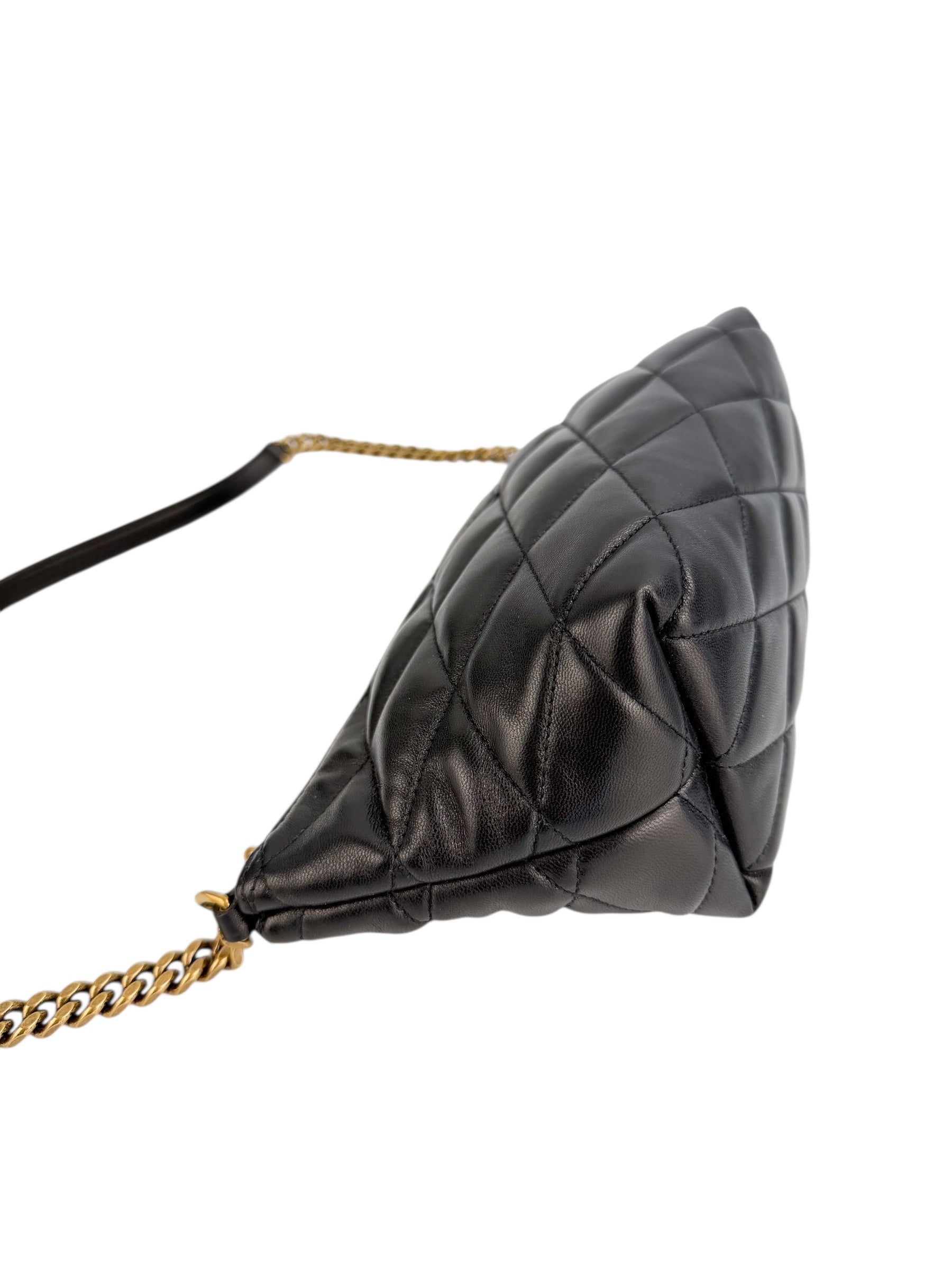 Saint Laurent Black Sade Shoulder Bag