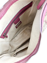 Gucci Monogram Canvas Leather Trim Hobo