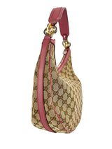 Gucci Monogram Canvas Leather Trim Hobo