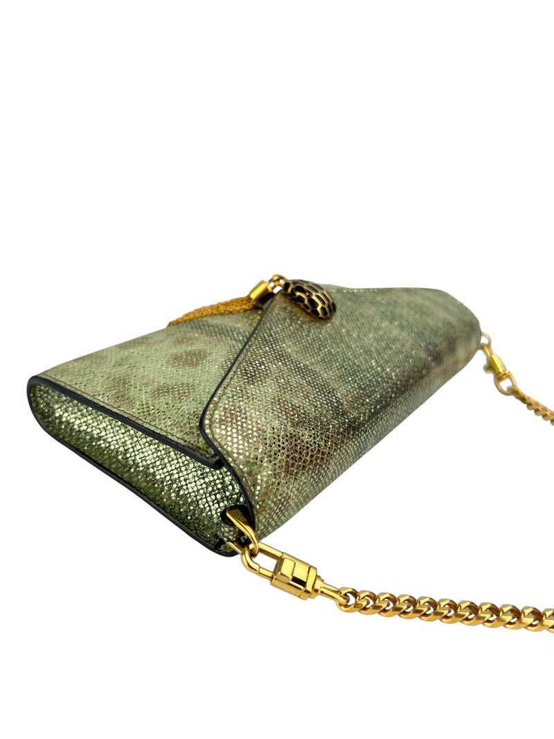 Bulgaria Green Python Wristlet