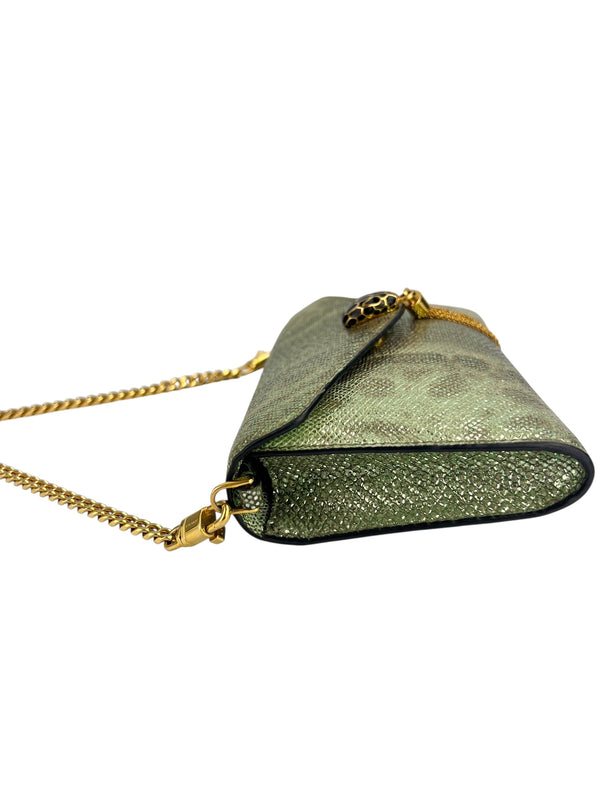 Bulgaria Green Python Wristlet