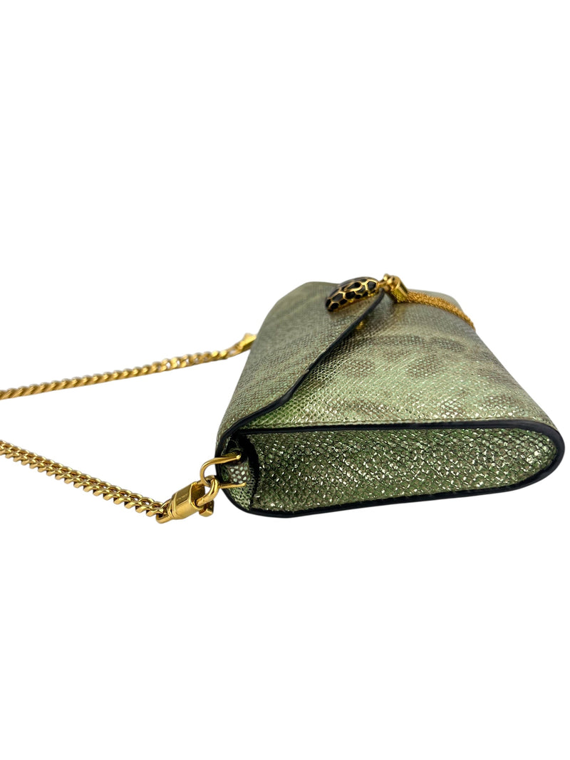 Bulgaria Green Python Wristlet