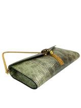 Bulgaria Green Python Wristlet