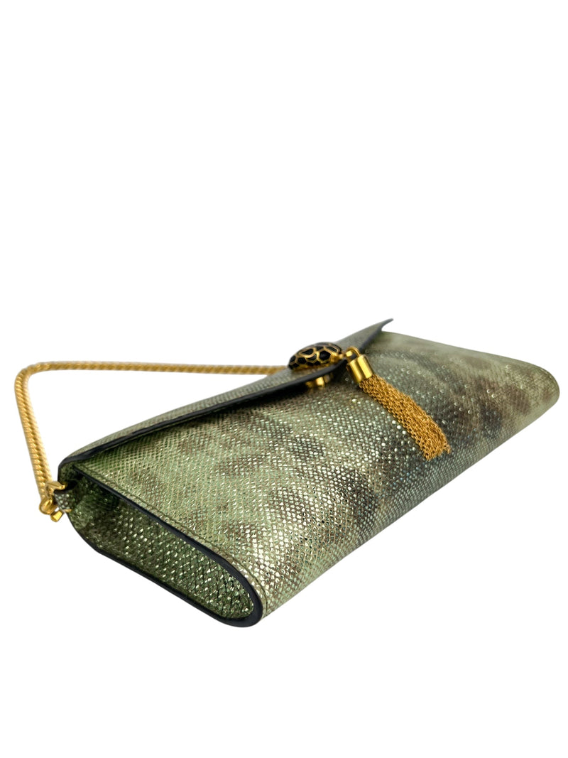 Bulgaria Green Python Wristlet