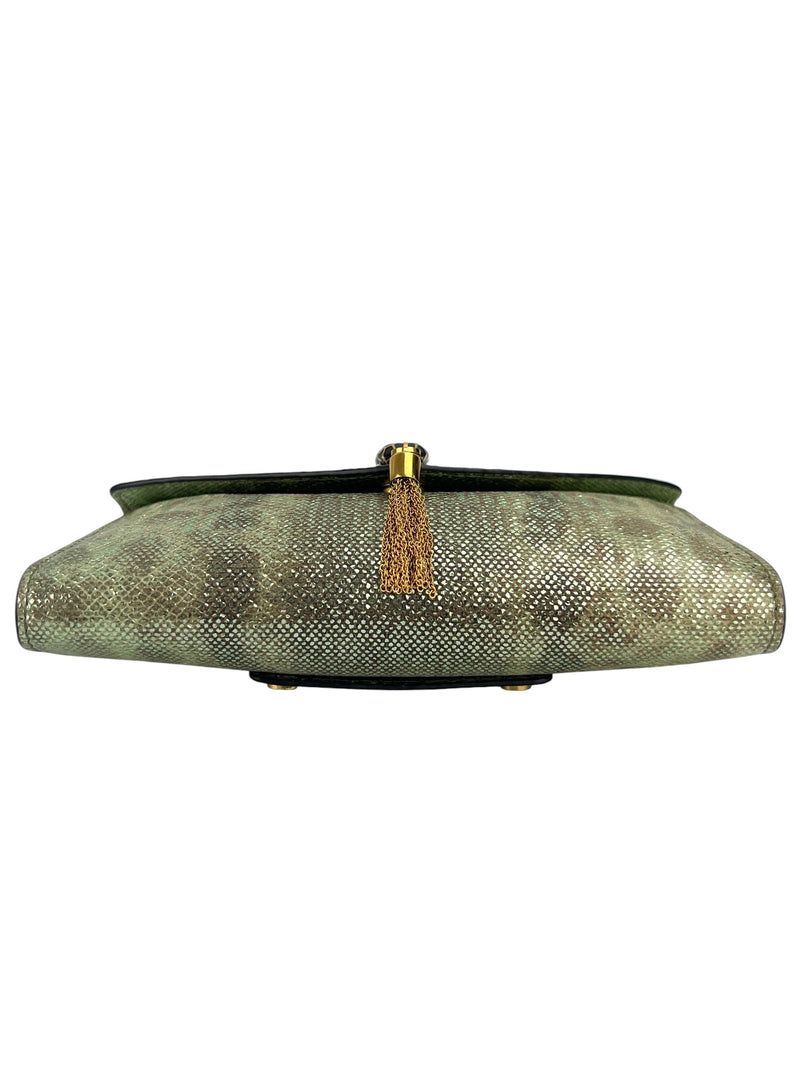 Bulgaria Green Python Wristlet