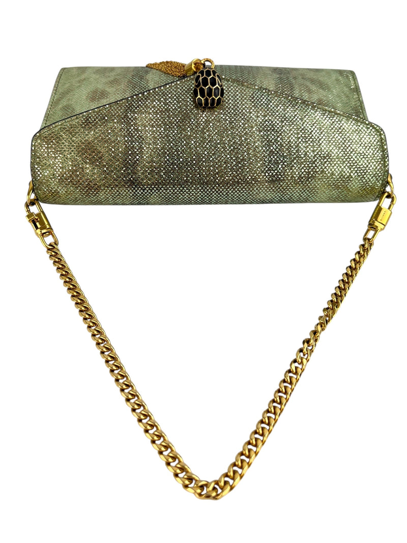 Bulgaria Green Python Wristlet