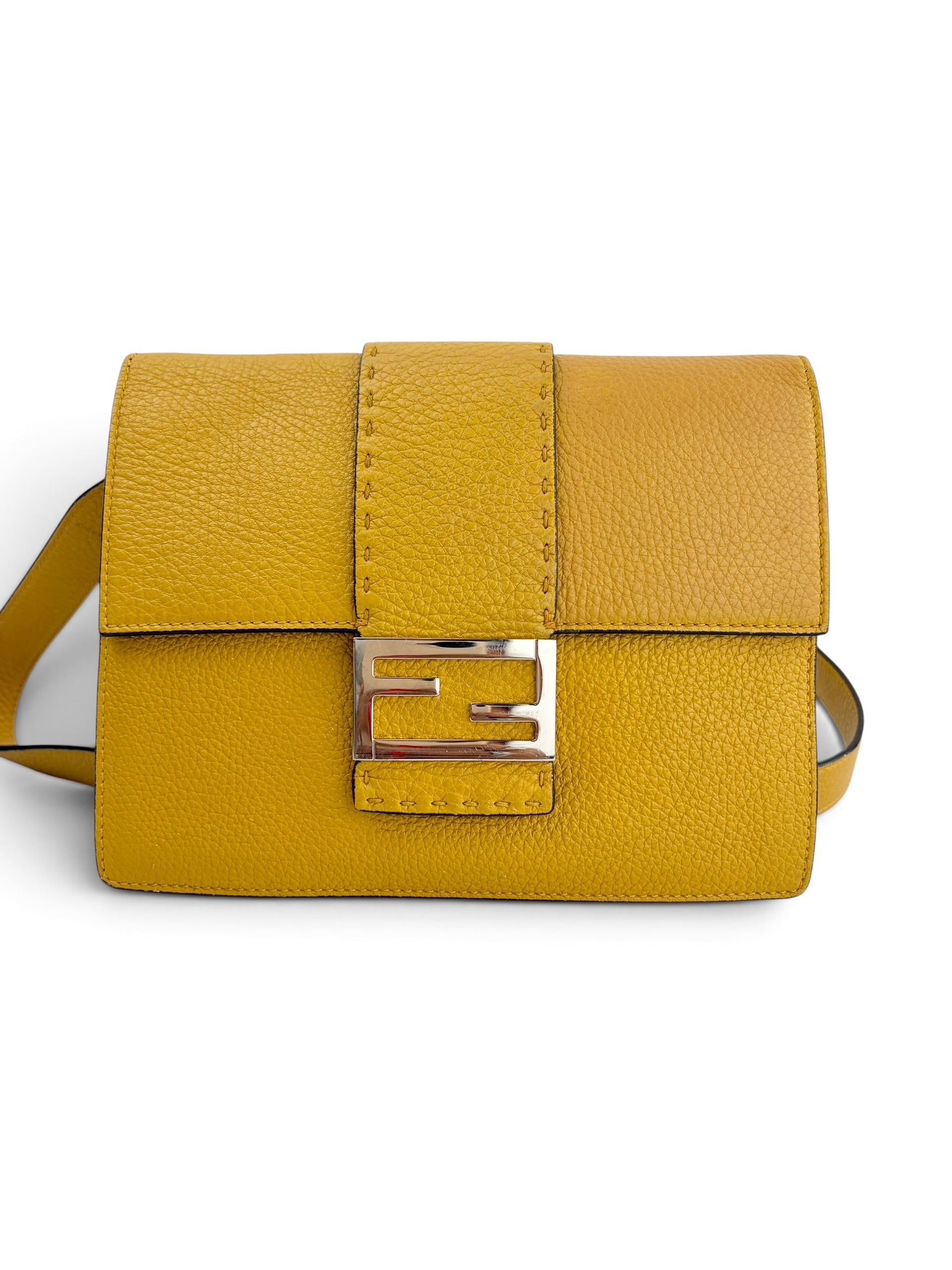 fendi-yellow-leather-flat-baguette-crossbody-0
