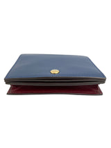 Celine Blue Leather Compact Wallet