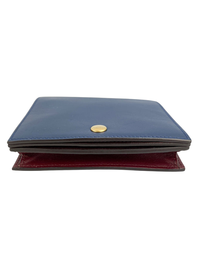 Celine Blue Leather Compact Wallet