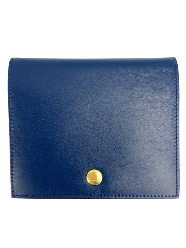 Celine Blue Leather Compact Wallet