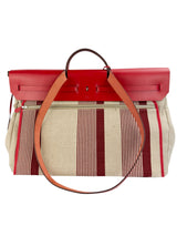 Hermes Red Toile de Camp Vache Hunter Zip Herbag