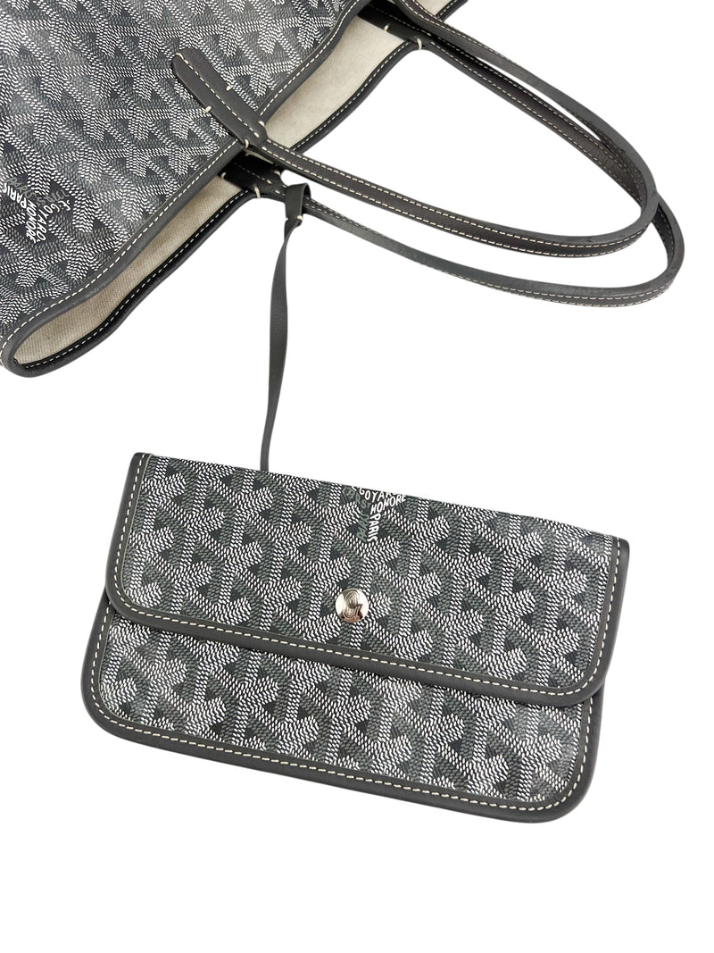 Goyard Grey St. Louis Tote PM w/ Pouch