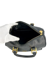 MCM Black Leather Heritage Boston Bag