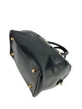 MCM Black Leather Heritage Boston Bag