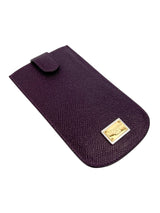 Dolce & Gabbana Plum Saffiano Leather Snap Pouch