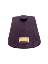 Dolce & Gabbana Plum Saffiano Leather Snap Pouch