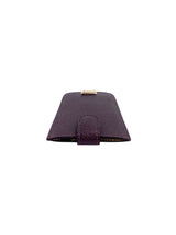 Dolce & Gabbana Plum Saffiano Leather Snap Pouch