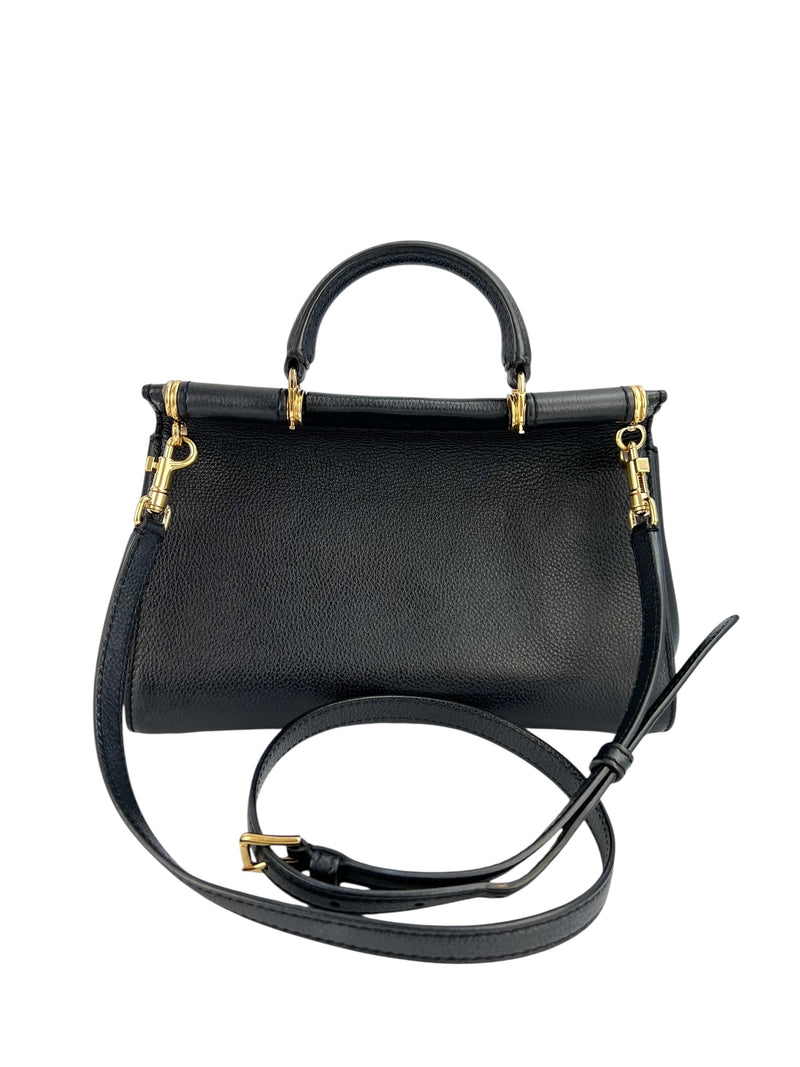 Dolce & Gabbana Black Leather Sicily bag