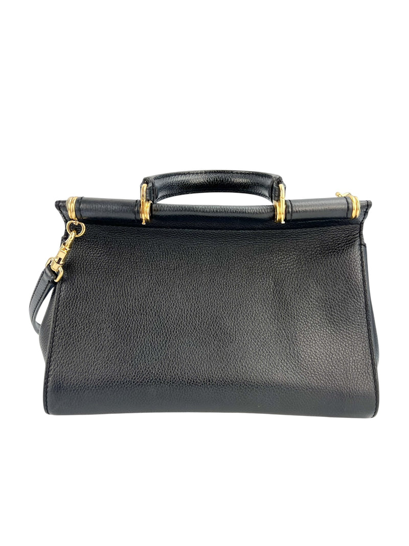 Dolce & Gabbana Black Leather Sicily bag
