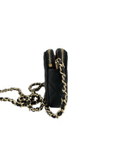 Chanel Black Lambskin Zip WOC Full Set