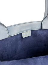 Dior Navy Medium Ombré Leather Book Tote
