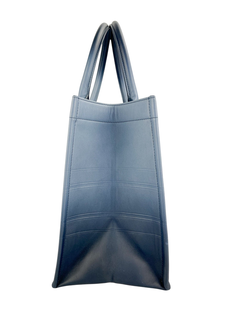 Dior Navy Medium Ombré Leather Book Tote