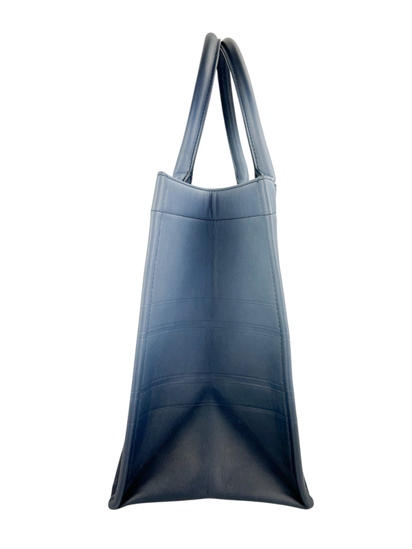 Dior Navy Medium Ombré Leather Book Tote