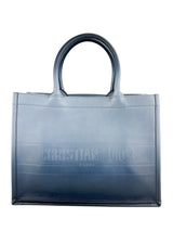 Dior Navy Medium Ombré Leather Book Tote