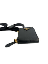Prada Re-Edition Saffiano Black Leather Pouch & Strap