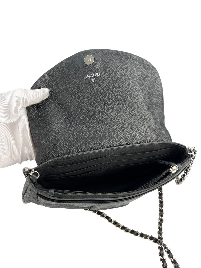 Chanel Black Caviar Half Moon WOC