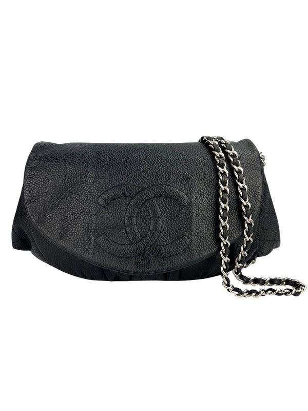 Chanel Black Caviar Half Moon WOC