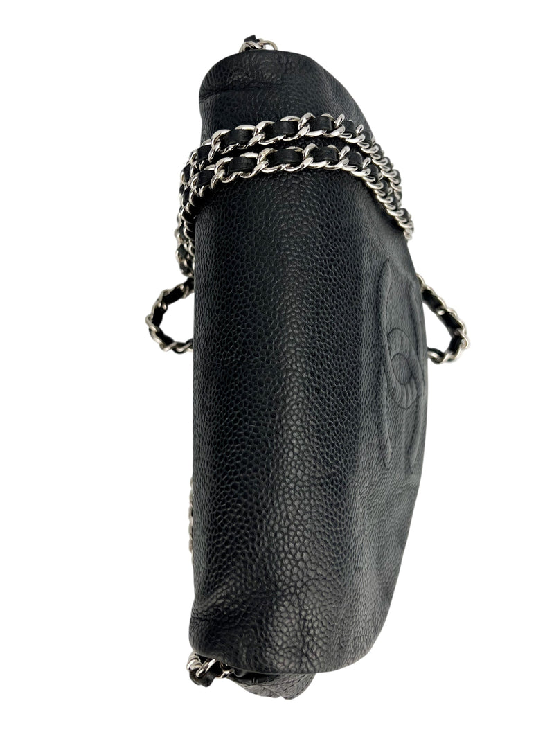 Chanel Black Caviar Half Moon WOC